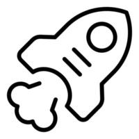 Startup rocket icon outline vector. Launch project vector