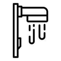 Shower head corrugated icon, outline style vector