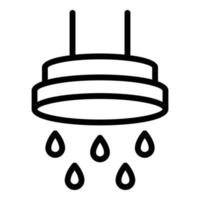 Shower head stream icon, outline style vector