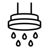 Shower head stream icon, outline style vector