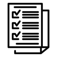 Management to do list icon outline vector. Online office vector