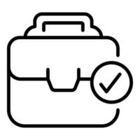 Career briefcase icon outline vector. Business case vector