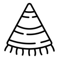 icono de sombrero de fiesta, estilo de contorno vector
