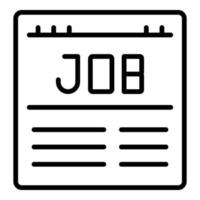 Job web page icon outline vector. Landing website vector