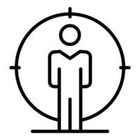 Candidate target icon outline vector. People customer vector