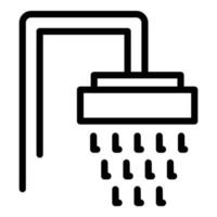 Shower head bodycare icon, outline style vector