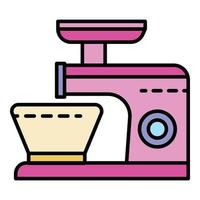 Food processor icon color outline vector