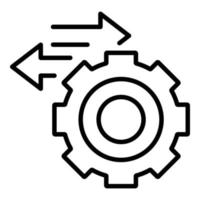 Gear strategy icon outline vector. Vuca data vector
