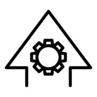 Start management icon outline vector. Job project vector
