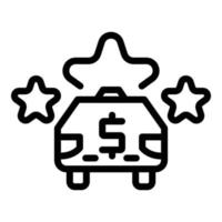 Taximeter rating icon, outline style vector