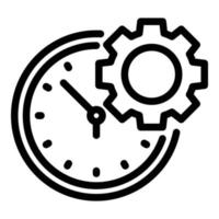 Time management icon outline vector. Business online vector