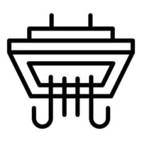 Shower head spray icon, outline style vector