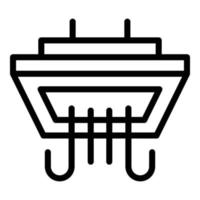 Shower head spray icon, outline style vector