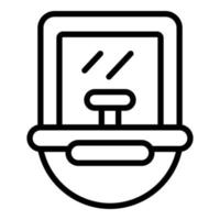 Morning treatments icon, outline style vector