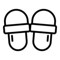 Home slippers classic icon, outline style vector