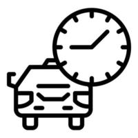 Taximeter automobile icon, outline style vector