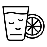 icono de jugo fresco de la mañana, estilo de esquema vector