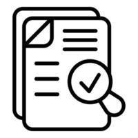 Regulated products search icon, outline style vector