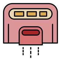 Toilet hand dryer icon color outline vector