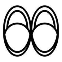 Home slippers cute icon, outline style vector