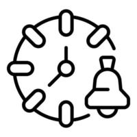 Late work hours alarm icon, outline style vector