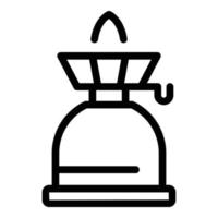 icono de lámpara de expedición, estilo de contorno vector