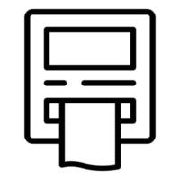 Taximeter taxi icon, outline style vector