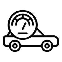 Taximeter app icon, outline style vector