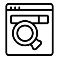Web search engine icon, outline style vector