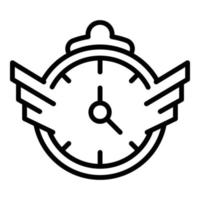 Person work fast time icon, outline style vector