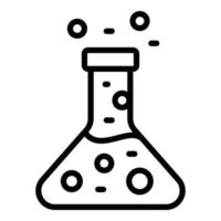 Regulated products chemical flask icon, outline style vector