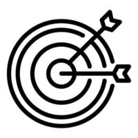 Target search engine icon, outline style vector