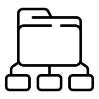 Folder network internet icon, outline style vector