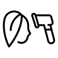 Laser thermometer control icon, outline style vector