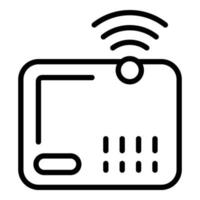 Phone sim card icon, outline style vector