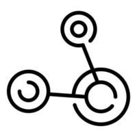 Scheme internet icon, outline style vector