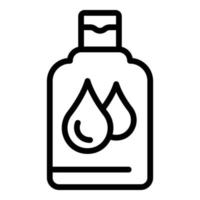 icono de botella de champú para el cabello, estilo de esquema vector