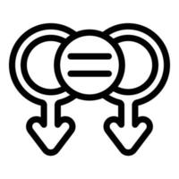 Gender identity sex icon, outline style vector