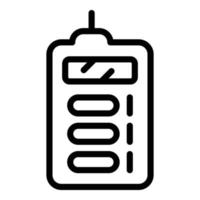 Laser meter technology icon, outline style vector