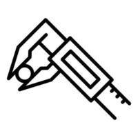 Micrometer icon, outline style vector