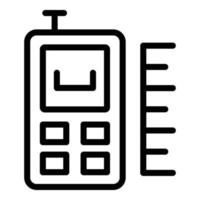 Laser meter tool icon, outline style vector