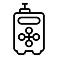 Digital laser meter icon, outline style vector