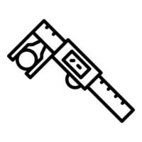 Digital micrometer linear icon, outline style vector