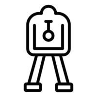 Laser meter device icon, outline style vector