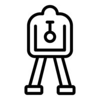 Laser meter device icon, outline style vector