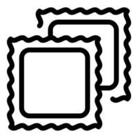 Ravioli dry icon, outline style vector