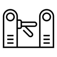 Subway barrier icon, outline style vector