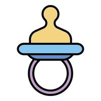Nipple icon color outline vector