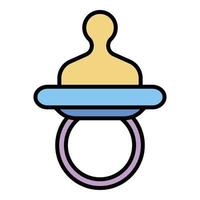 Nipple icon color outline vector