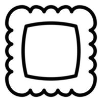 icono de cena de ravioli, estilo de esquema vector